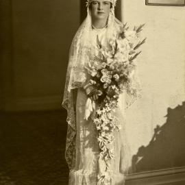 Beatrice Valmai Jenkins on her wedding day, 1934