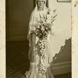 Beatrice Valmai Jenkins on her wedding day, 1934