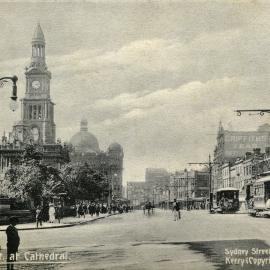 Looking north along George Street from the corner of Bathurst Street Sydney, 1907