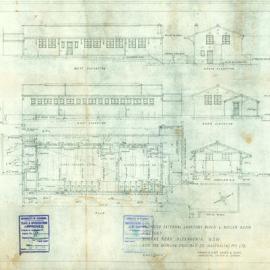 Bourke Rd Alexandria. External laundry block and boiler room for factory, Morgan Crucible Co Ltd.