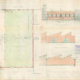 Plan - Additions to existing building, Factory, Belmont Street Alexandria, 1942