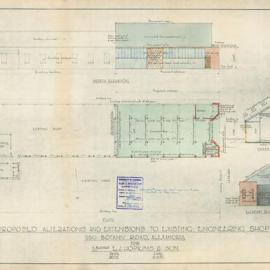 Plan - Additions to existing building, Engineering workshop, 550 Botany Road Alexandria, 1942