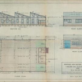 Plan - New building, Factory, Ralph Street Alexandria, 1946