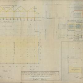Plan - Additions to existing building, No 2 Shed at skin store, O'Riordan Street and Gardener's Road Alexandria, 1946