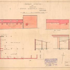 Plan - Additions to existing building, Premises, 122 Australia Street Newtown, 1932