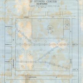 Plan - Other works, Cemetery, Church Street Newtown, 1932