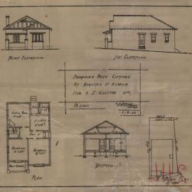 Plan - New building, Cottage, Augustus Street Newtown, 1929
