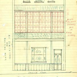 Georgina St (43) Newtown. Proposed glassed-in balcony for Mrs Holdwort