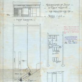 Plan - Alterations to existing building, Shop, King Street Newtown, 1937