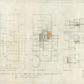 Plan - Additions to existing building, Funeral Parlour, 24 Enmore Road Newtown, 1945
