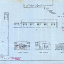 Plan - New building, Factory, 21 Lord Street Newtown, 1945