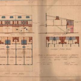 Plan - Additions to existing building, Shops and residences, 431-433a King Street Newtown, 1923