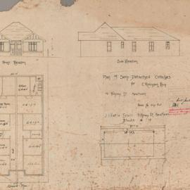 Plan - New building, Cottages, Blocks 1-19, 12 Fitzroy Street Newtown, 1923