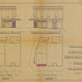 Plan - Alterations to existing building, Shop, Erskineville Road Newtown, 1923
