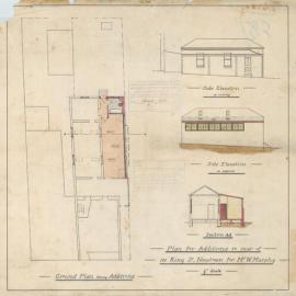 Plan - Additions to existing building, Premises, 101 King Street Newtown, 1923