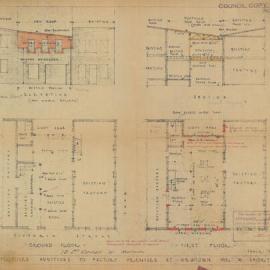 Plan - Additions to existing building, Factory, 10 O'Connell Street Newtown, 1950
