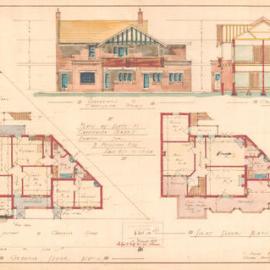 Plan - New building, Flats, Cavendish Street Newtown, 1920