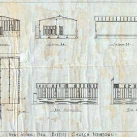 Newtown. New School Hall, Baptist Church.
