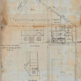 Plan - New building, Cottage, 4 Baltic Street Newtown, 1925