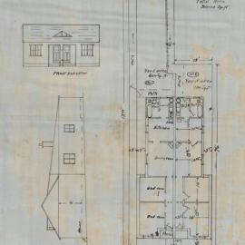 Plan - New building, Cottages, Lord Street Newtown, 1925