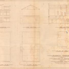 Plan - New building, Business premises, 79-81 King Street Newtown, 1924