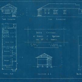 Plan - New building, Cottage, Roberts Street Newtown, 1924