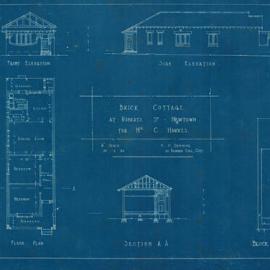 Roberts St Newtown. Brick cottage for Mrs C Hawks.