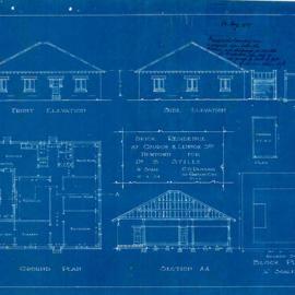 Plan - New building, Residence, 4 Church Street Newtown, 1924