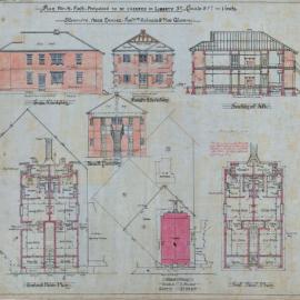 Liberty St (Lot 3) Newtown. Plan for four flats to be erected for Miss Glasson.