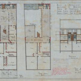 King St Newtown. Alterations and additions to premises to form three flats for LH Wiseman Esq.