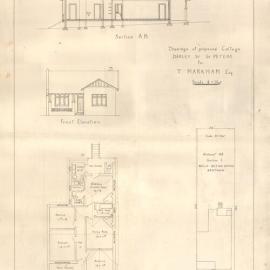 Darley St Newtown. Proposed cottage for T Markham Esq.