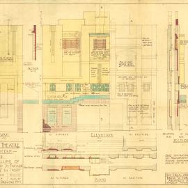 Plan - Empire Theatre facade, 209 Cleveland Streeet Redfern, 1936