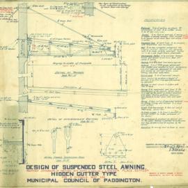 Lawson Place Redfern (north side). Conversion of premises into shops. Suspended steel awning.
