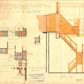Between Pitt & William St Redfern. Lavatories and staircase at Messrs Sandemans warehouse.