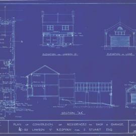 Lawson St (120-122) Redfern. Conversion of residences to shop and garage.