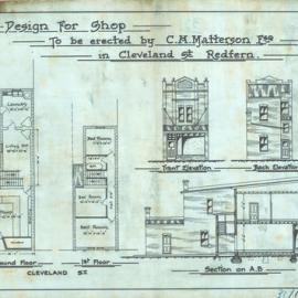 Cleveland St Redfern. Shop and dwelling for CH Matterson Esq.