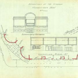 Plan - Additions to existing building, Rushcutters Bay Stadium, New South Head Road and Neild Avenue Paddington, 1937