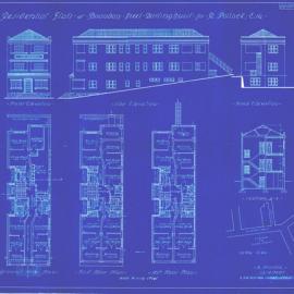 Plan - New building, Flats, Boundary Street Paddington, 1927