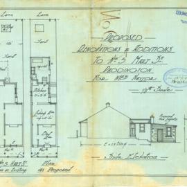 Plan - Additions to existing building, 5 Hart Street Paddington, 1923