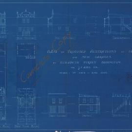 Plan - Additions to existing building, Shops, residence, garages, 16-18 Elizabeth Street Paddington, 1923