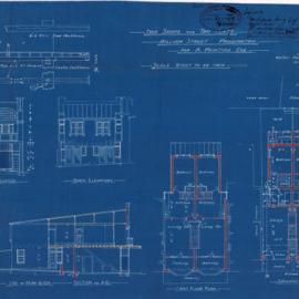 Plan - New building, Shops and flats, William Street Paddington, 1923