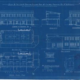 Plan - Additions to existing building, Shops and billiard room, Five Ways Paddington, 1923