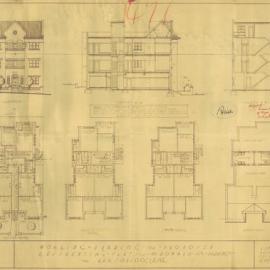 Plan - New building, Flats, Mcdonald Street Paddington, 1928