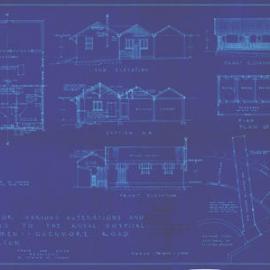 Plan - Additions to existing building, Royal Hospital for Women, Glenmore Road Paddington, 1927