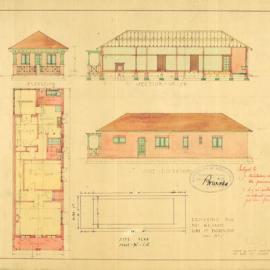 Plan - New building, Cottage, Alma Street Paddington, 1927