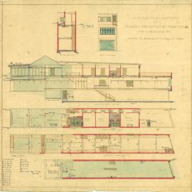 Plan - Additions to existing building, 282 Oxford Street Paddington, 1927