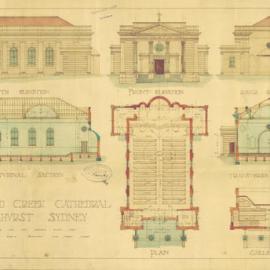 Plan - New building, Greek Orthodox Cathedral, Dowlling and Napier Streets Paddington, 1927