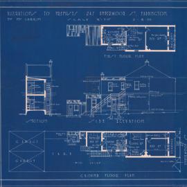 Plan - Additions to existing building, Conversion to flats, 247 Underwood Street Paddington, 1936