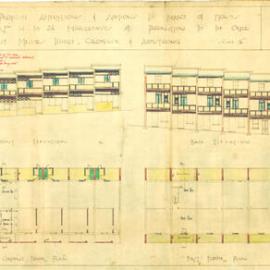 Plan - Additions to existing building, Terraces, 14-24 Hargrave Street Paddington, 1925