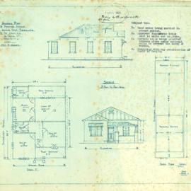 Plan - New building, Cottage, Lots 97-98 Cecil Street Paddington, 1925